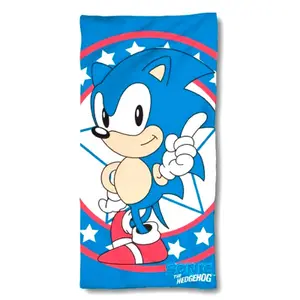 Serviette de plage en coton Sega Sonic The Hedgehog image-0