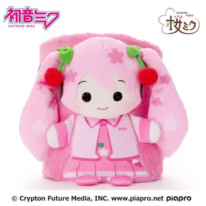 Children's plush toy Sega Hatsune Miku Roll-Up Sakura image-0