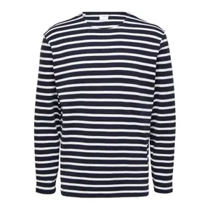 Hosszú ujjú kereknyakú póló Selected Briac Stripe image-0