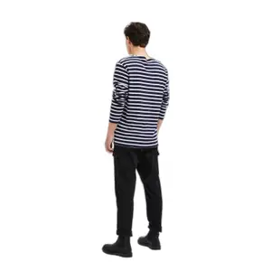 Hosszú ujjú kereknyakú póló Selected Briac Stripe image-4