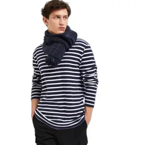 Hosszú ujjú kereknyakú póló Selected Briac Stripe image-3