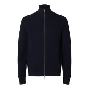Knitted zip sweater Selected Dane