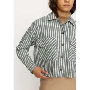 Striped Crop Top Women Selfhood image-5