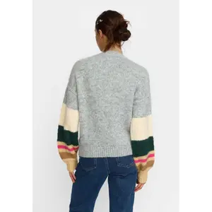 Woman sweater Selfhood Striped Soft image-3