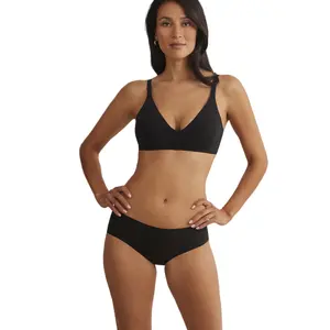 Women's plunging moulded triangle bra with removable cups Selmark One image-1