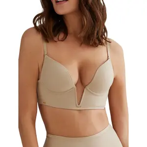 Moulded bra with plunge for women Selmark Curves image-1