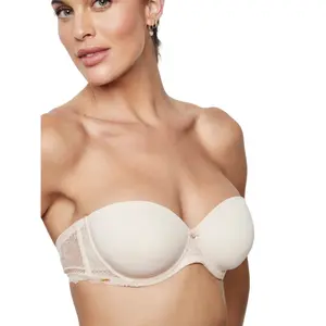 Moulded underwired bandeau bra for women Selmark Agatha image-5