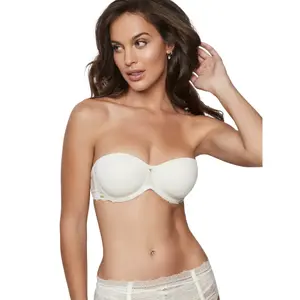 Moulded underwired bandeau bra for women Selmark Agatha image-3