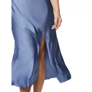 Long satin nightdress for women Selmark Agatha image-4