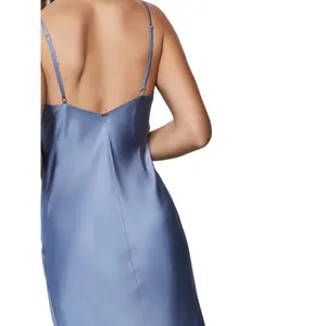 Long satin nightdress for women Selmark Agatha image-5