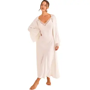 Lange Damenbademantel Selmark Manuela Mariage image-0