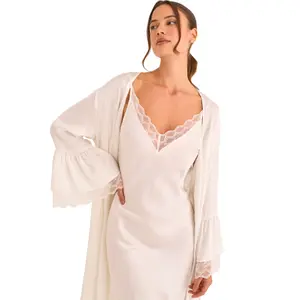 Lange Damenbademantel Selmark Manuela Mariage image-2