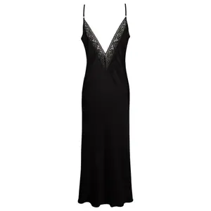 Lange Nachtkleid Damen Selmark Aurum image-1