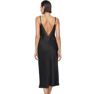 Lange Nachtkleid Damen Selmark Aurum image-3