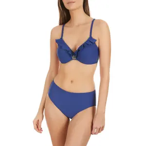 Haut de maillot de bain emboîtant à volants femme Selmark Basica image-2