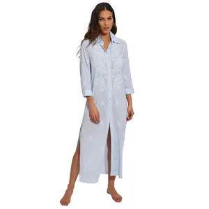 Gestickte lange Sommer-Tunika für Damen Selmark Complementos image-0