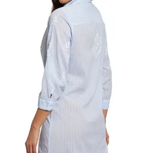 Gestickte lange Sommer-Tunika für Damen Selmark Complementos image-4