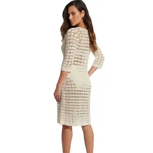 Kvinnors strandkimono med trekvartärmar Selmark Complementos image-1