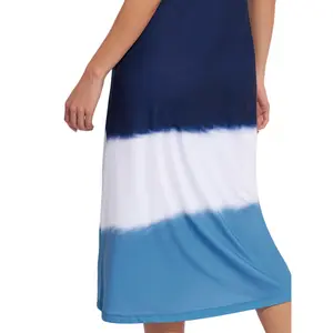 Lång sommarklänning med korta ärmar för kvinnor Selmark Complementos image-4