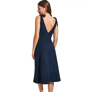 Zomer midi-jurk met strikjes voor dames Selmark Complementos image-1