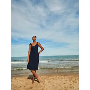 Zomer midi-jurk met strikjes voor dames Selmark Complementos image-5