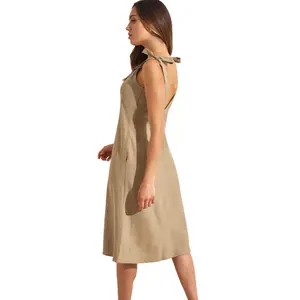 Zomer midi-jurk met strikjes voor dames Selmark Complementos image-1