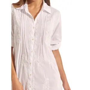 Blouse jurk lange mouwen driekwart vrouw Selmark Complementos image-2