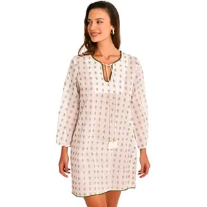 Robe estiva ricamata maniche lunghe donna Selmark Complementos image-0