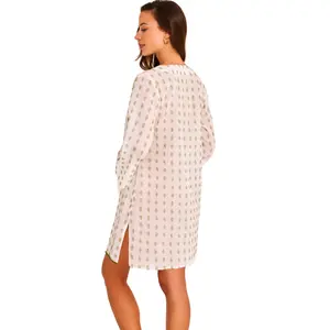 Robe estiva ricamata maniche lunghe donna Selmark Complementos image-2