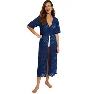 Zomer strand tuniek met lange mouwen voor dames Selmark Sicilia image-0