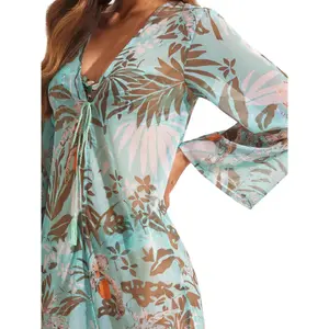 Kvinnors medellång strandkimono Selmark Amazonia image-3