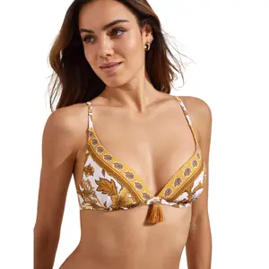 Bade-Oberteil ohne Bügel mit vorgeformtem Dekolleté für Damen Selmark Acanthus image-2