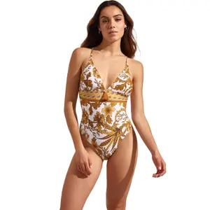 Bañador de una pieza triángulo moldeado para mujer Selmark Acanthus image-0