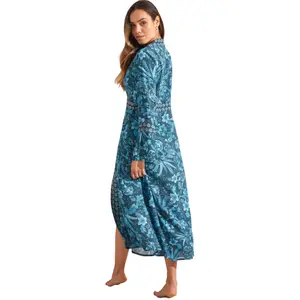 Lång strandkimono för kvinnor Selmark Acanthus image-1