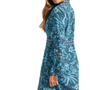 Lång strandkimono för kvinnor Selmark Acanthus image-2