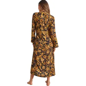 Lång strandkimono för kvinnor Selmark Acanthus image-1