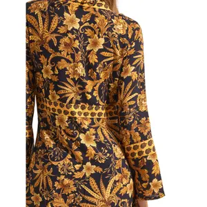 Lång strandkimono för kvinnor Selmark Acanthus image-3