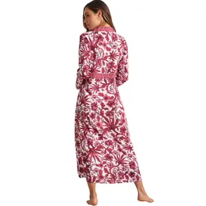 Lång strandkimono för kvinnor Selmark Acanthus image-2