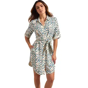 Shirt dress with half-length sleeves Selmark Moais image-0