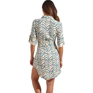 Shirt dress with half-length sleeves Selmark Moais image-1