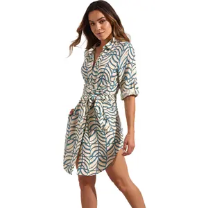 Shirt dress with half-length sleeves Selmark Moais image-2