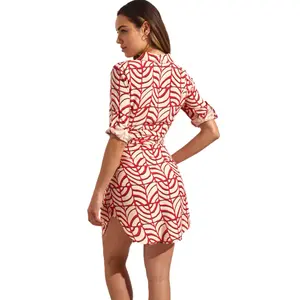 Shirt dress with half-length sleeves Selmark Moais image-1