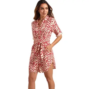 Shirt dress with half-length sleeves Selmark Moais image-2
