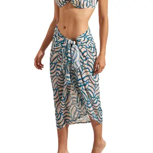Women's beach sarong Selmark Moais image-1