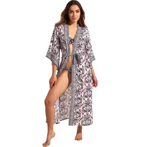 Lång strandkimono för kvinnor Selmark Venecia image-0