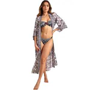 Lång strandkimono för kvinnor Selmark Venecia image-2