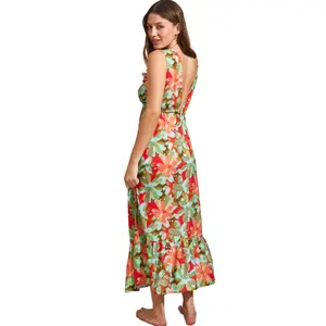 Zomerse lange jurk zonder mouwen voor dames Selmark Giverny image-1