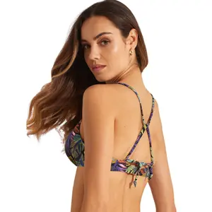 Dreieckiger Büstenhalter mit Polster für Frauen Selmark Jade image-3