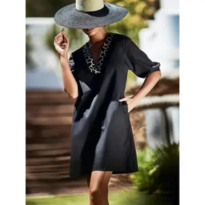 Summer tunic with three-quarter sleeves for women Selmark Uyuni image-3