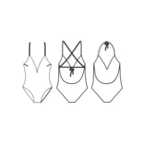 Bikini én stykke med forformet trekant til kvinder Selmark Baikal image-4